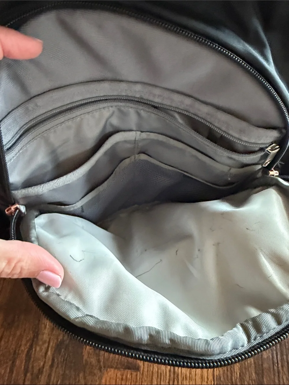 The North Face Black Recon Luxe Backpack with Subtle Rose Gold metallic Accents